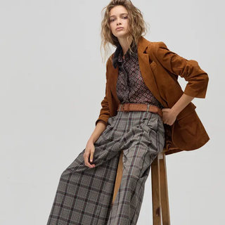Super Culotte Twill Pants - William Checks