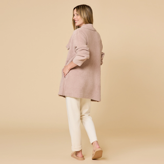 Ultra-Marshmallow Wrap Cardigan with Exaggerated Collar - Coco