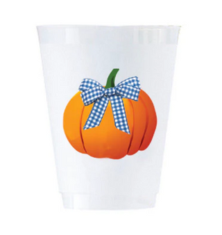 16 oz Shatterproof Cups - Set of 8 - Pumpkin