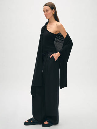 Silk Cashmere Travel Wrap - Black