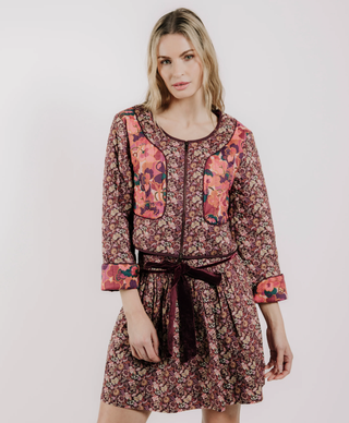Pippa Quilted Jacket - Pippa's Symphony Red Liberty Print