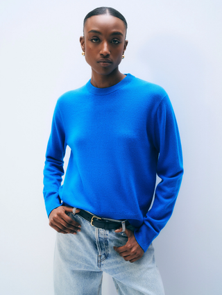 Cashmere Crewneck - Bright azure