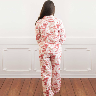 Santa Toile Flannel Pj Set