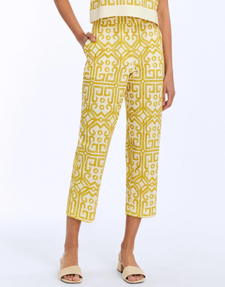 Palau Cigarette Pant - Watercolor Yellow