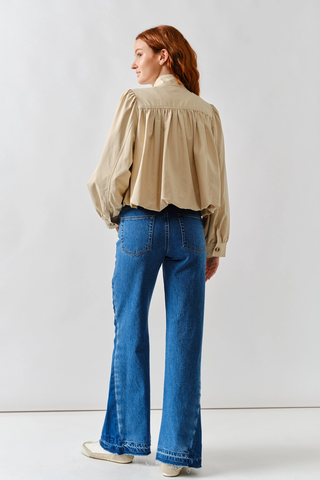 London Short Ballon Trench Jacket - Khaki