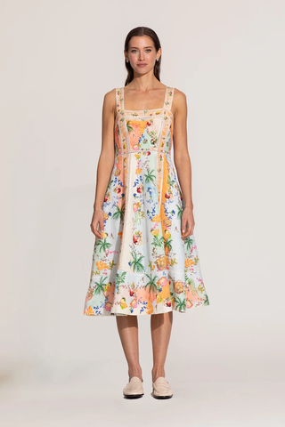 ALORA PANEL MIDI DRESS - Multi Color