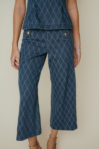 Pearl Pants - Textured Denim