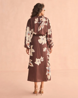 Nalini Wrap Skirt - Adrienne Ganache