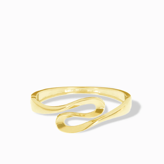 Wave Hinge Bangle - Gold