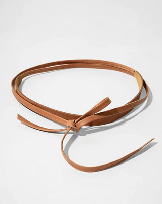 Skinny Wrap Belt - Cognac