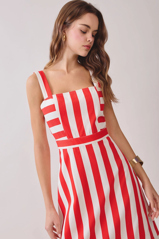 Lulu The Lobster Midi Dress - Red