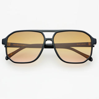 Billie Unisex Aviator Sunglasses - Black / Brown