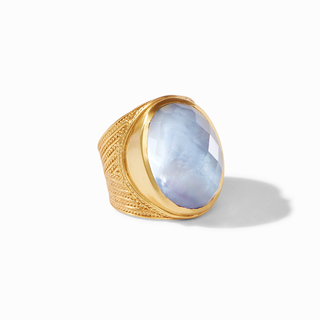 Verona Statement Ring - Iridescent Chalcedony Blue