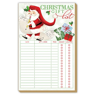 Tom Tom Christmas List Santa's Check List Luxe Large Notepad