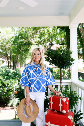 Maggie Top - Blue Tile