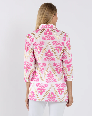 Sharon Top - Gilded Flora White Gold