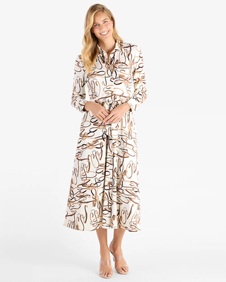 Kitty Dress Brushed Jude Cloth - Whimsical Belts Cream