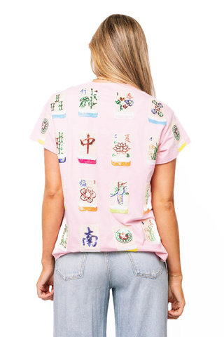 Light Pink Scattered Mahjong Tee