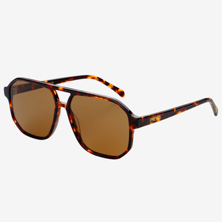 Billie Sunglasses - Dark Tortoise / Solid Brown