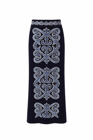 Dillon Skirt - Navy / Light Blue