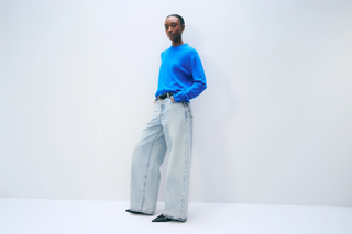 Cashmere Crewneck - Bright azure