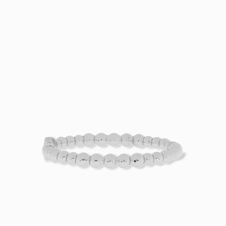 Ball Beaded Hinge Bangle - Silver