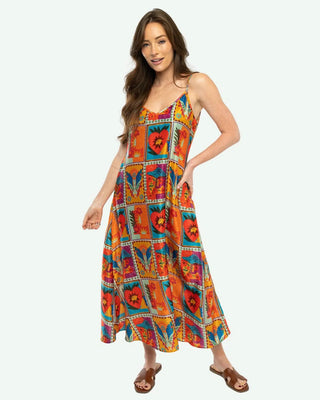 Camille Slip Dress - Orange