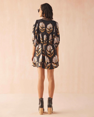 Wren Mini Dress - Mattia Obsidian