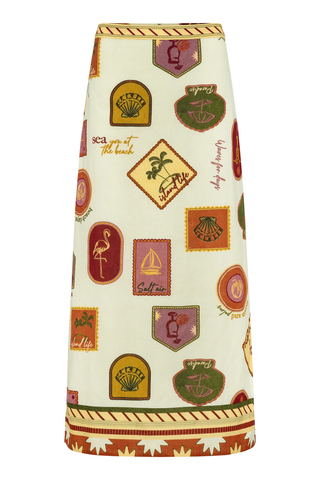 Dillon Skirt - Mauve Stamp