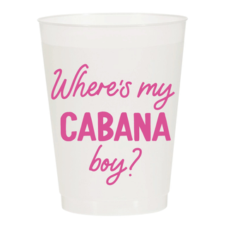Where's My Cabana Boy Summer Frosted Cups - Summer - Pack of 6