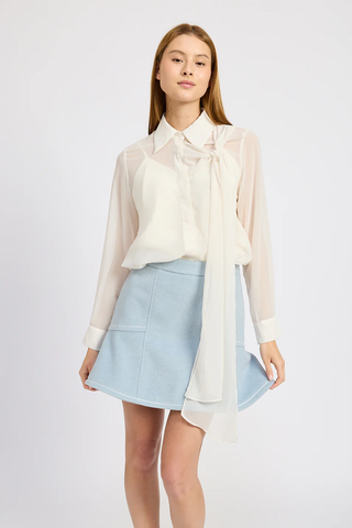 Ayden Mini Skirt - Light Blue
