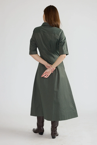 Justine Dress - Green Check