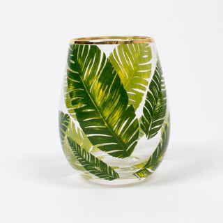 Banana Leaf Stemless Wine Glass