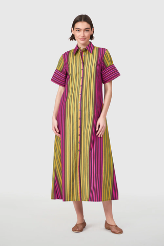 Gibbons Dress - Wildberry Stripes