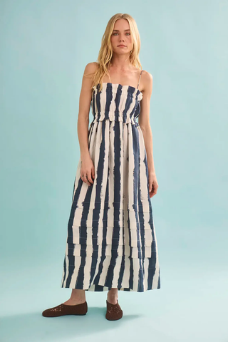 Larkin Dress - Lighthouse Stripe Navy