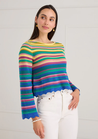 The Abigail Sweater - Sunset Stripe Knit