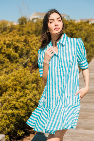 Liv Dress - Seaside Stripes