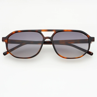 Fenix Acetate Unisex Aviator Sunglasses - Dark Tortoise / Gray