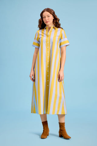 Gibson Dress - Brimstone Stripe