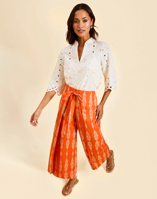 Chloe Wrap Pant - Hibiscus Mosaic