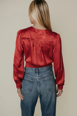 Avery Top - Red Floral