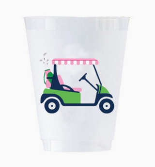 16 oz Shatterproof Cups - Set of 8 - Golf Cart