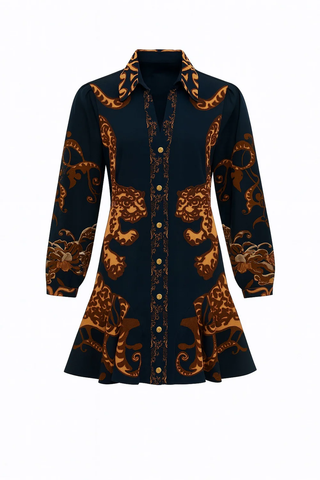 Porter Dress - Indigo Tiger