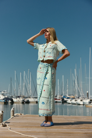 Leigh Wrap Skirt - Seastitch