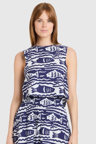 Crop Top - Fish Print