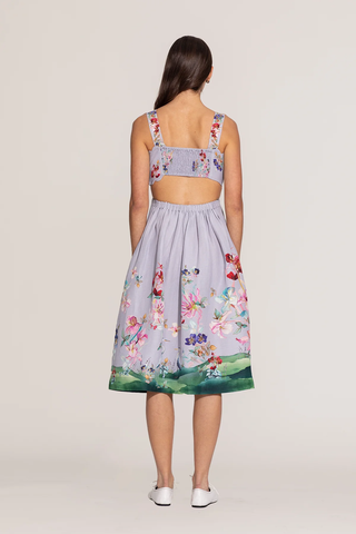 ANAYA SCALOP BODICE MIDI DRESS - Multi Color