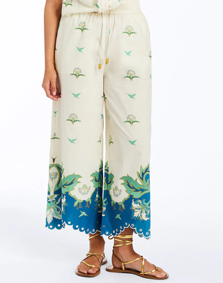 Cortez Drawstring Pant - Green Blue
