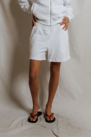 Bari French Terry Short - White
