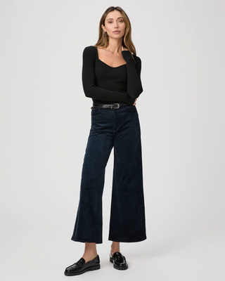 Harper Ankle Wide Leg Pant - Deep Navy Corduroy