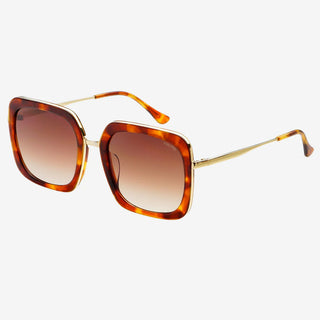 Lulu Women's Square Sunglasses - Brown